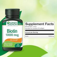 بیوتین ادرین گگنون 10000 میکروگرم 45 عدد Adrien Gagnon  Biotin 6654de36dca35.jpeg