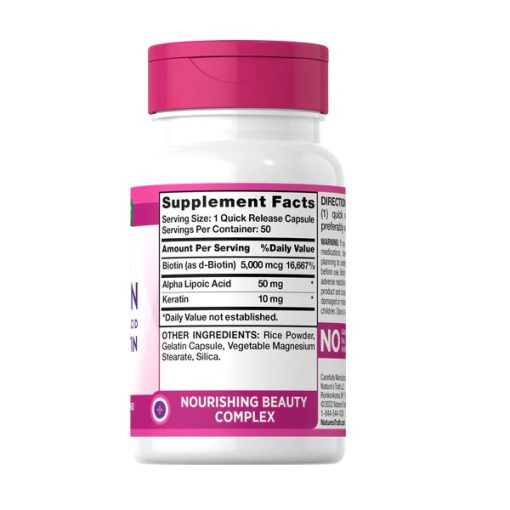 بیوتین نیچرز تریث Natures Truth Biotin + Keratin 6626a34f918a9.jpeg