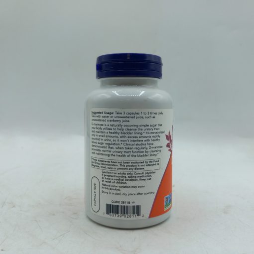 دی مانوز ناو 120 کسپول NOW D-Mannose 500mg_6717a9f227f4e.jpeg