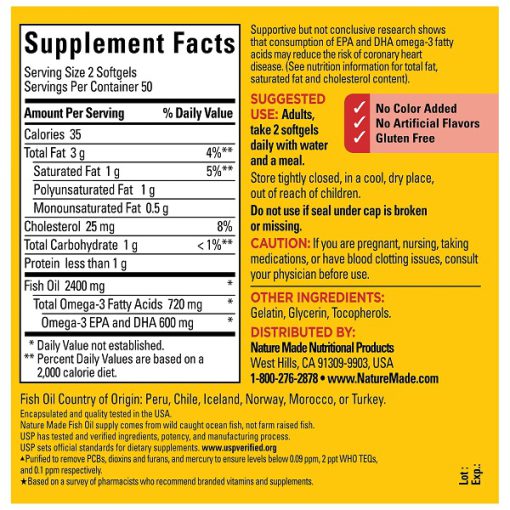روغن ماهی نیچرمید  Nature Made Fish Oil 1200 662695212dd8c.jpeg