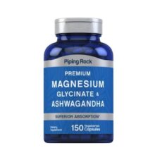 منیزیم گلیسینات و آشواگاندا پایپینگ راک 150 عددی PipingRock Magnesium Glycinate + Ashwagandha