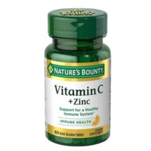 ویتامین C و زینک نیچرز بونتی 60 عددی  Nature’s Bounty Vitamin C + Zinc