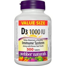 ویتامین دی وبر نچرالز 500 عدد Webber Vitamin D3 1000IU