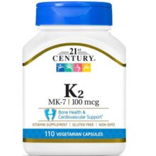 ویتامین کا سنتری 100 میلی گرم 110 عدد 21st Century Vitamin K2 (MK-7)