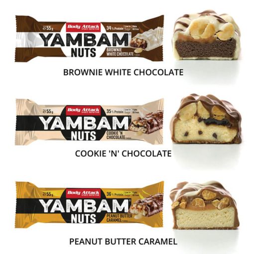 پروتئین بار یام بام بادی اتک 55 گرم BODY ATTACK YAMBAM NUTS 6686e8064e165.jpeg