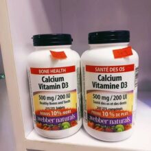 کلسیم ویتامین دی وبر نچرالز 275 عدد Webber Naturals Calcium Vitamin D3
