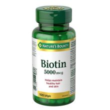 بیوتین 5000 میکروگرم نیچرز بونتی 100 عددی Nature’s Bounty Biotin